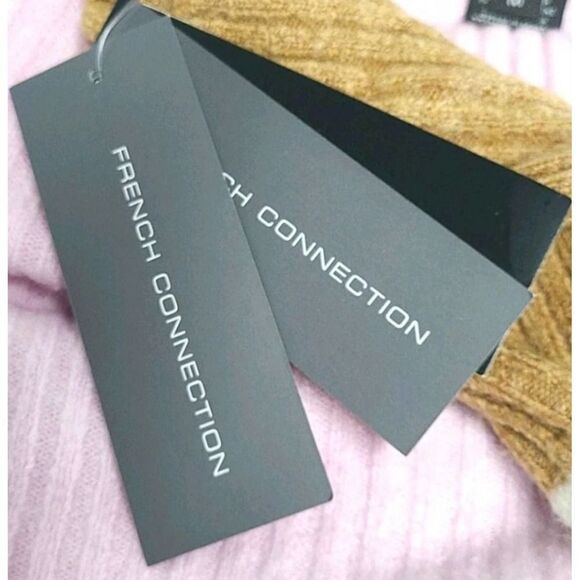 French Connection Color Block Cowl Neck Sweater Pullover Knit Top Size Medium - Picture 5 of 7